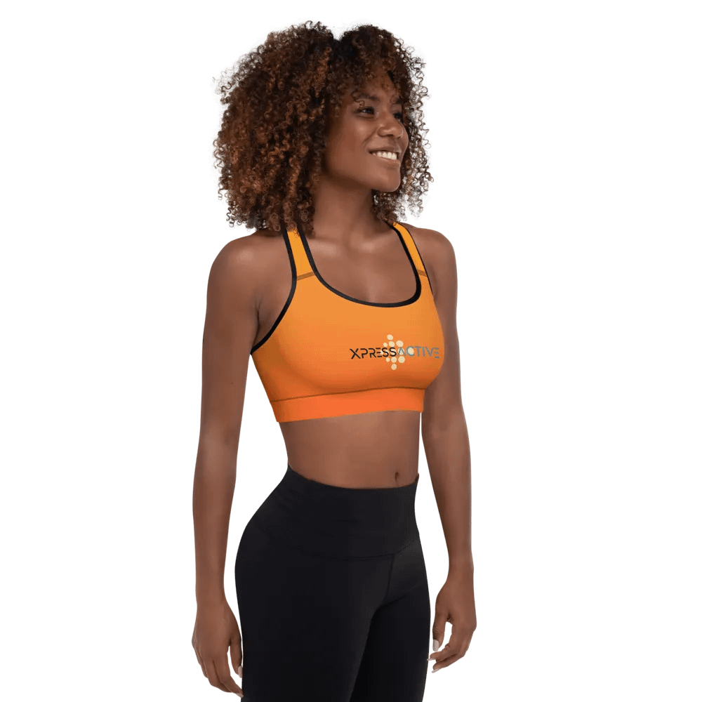 XPRESSACTIVE Orange All-Over Padded Sports Bra product image (7)