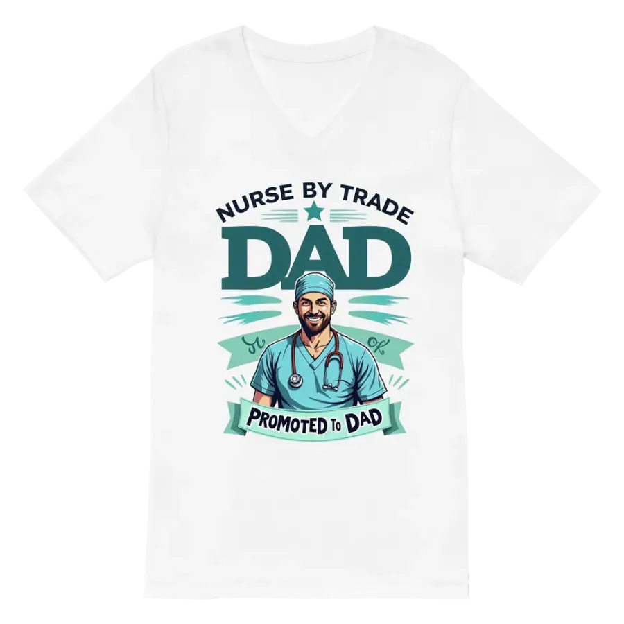 Promoted to Dad Nurse V-Neck Tee product image (2)