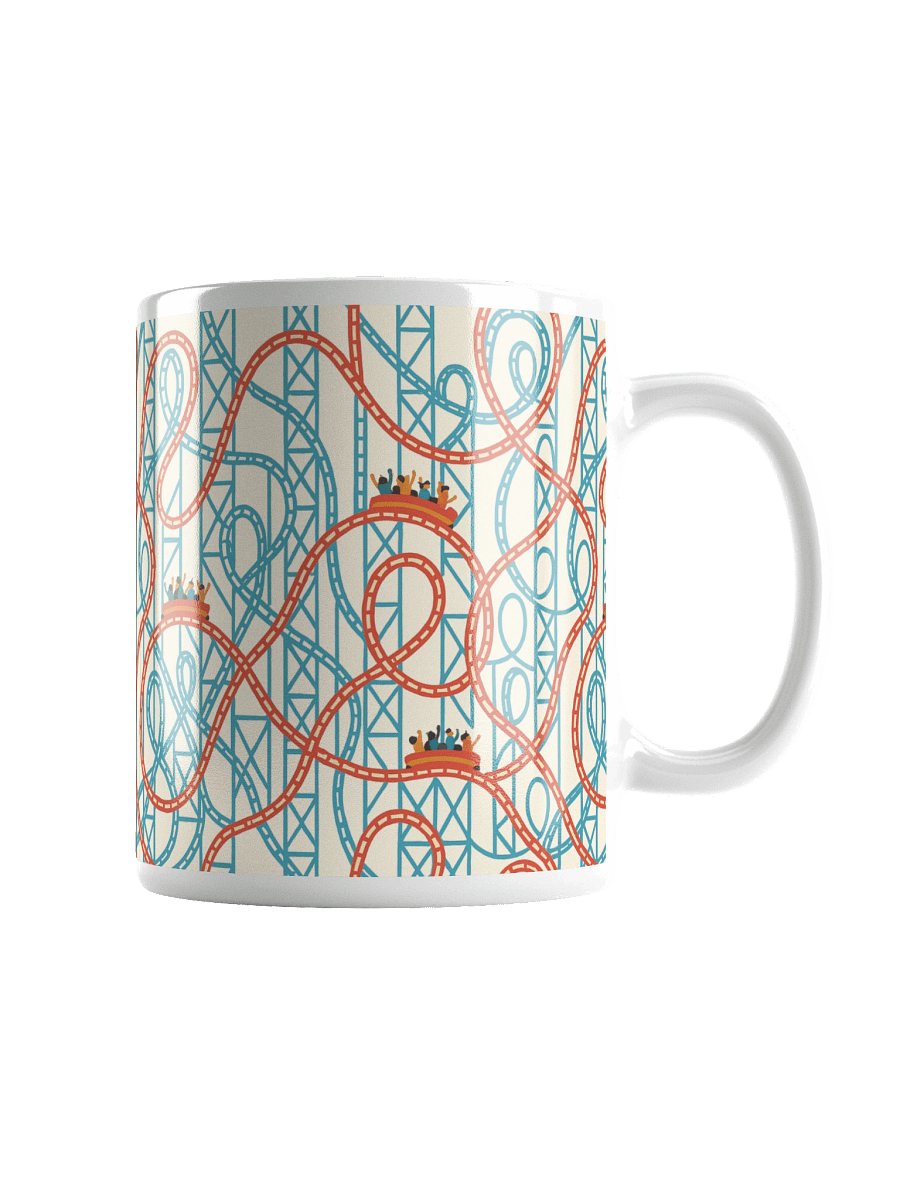 Roller Coaster Coffee Mug – Thrill Ride Theme for Amusement Park Fans product image (2)
