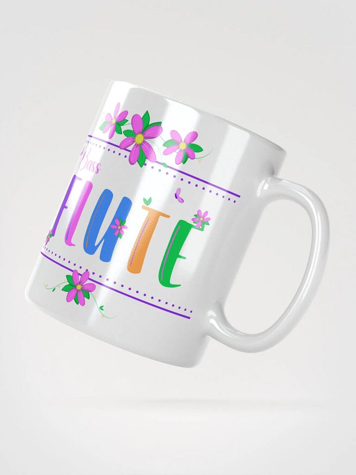 Floral Flutes White Glossy Mug - Bass product image (2)