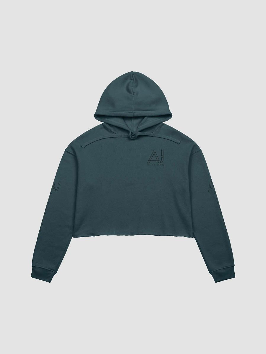 Crop top fleece hoodies Women sleeve logo product image (1)