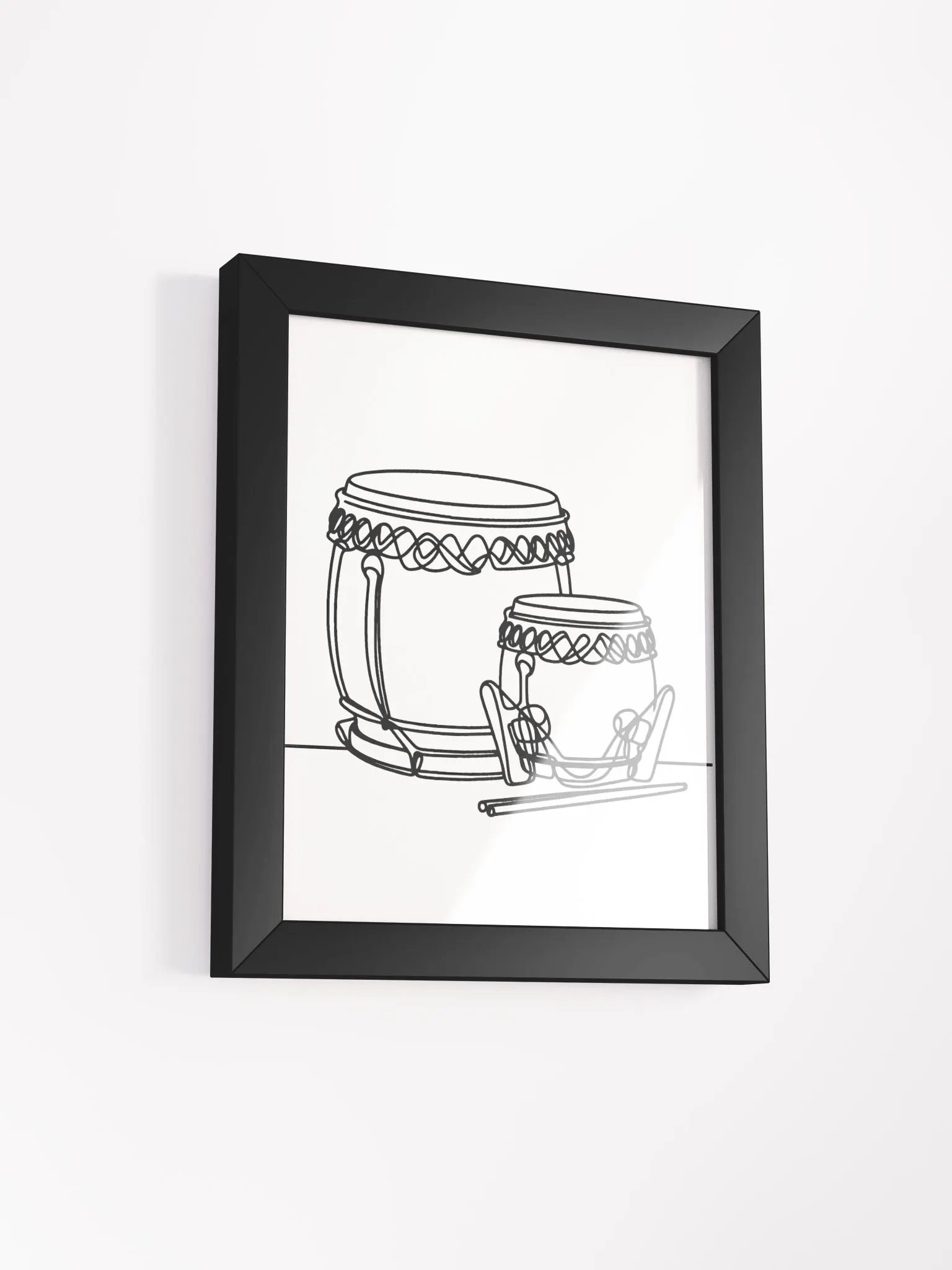 Traditional Japanese Drum Line Art Set Poster product image (54)