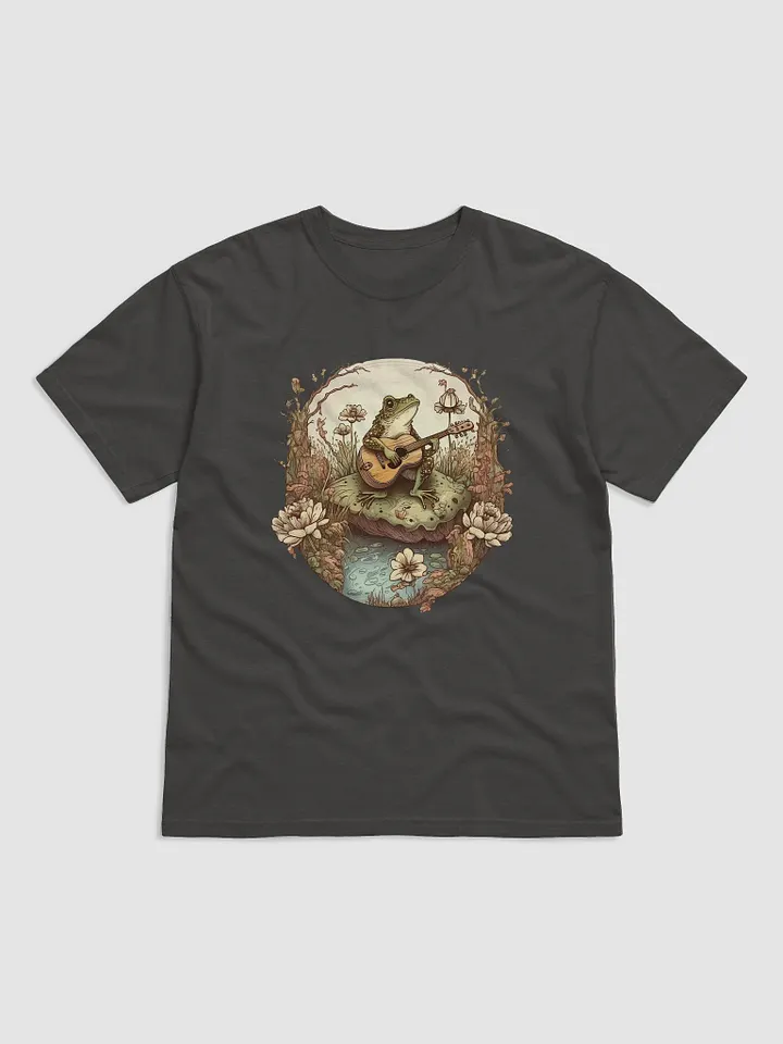 Vintage-Style Cottagecore Frog Playing Guitar in Forest T-Shirt | Cottagecore, Goblincore, & Mystical Shirt Design product image (21)