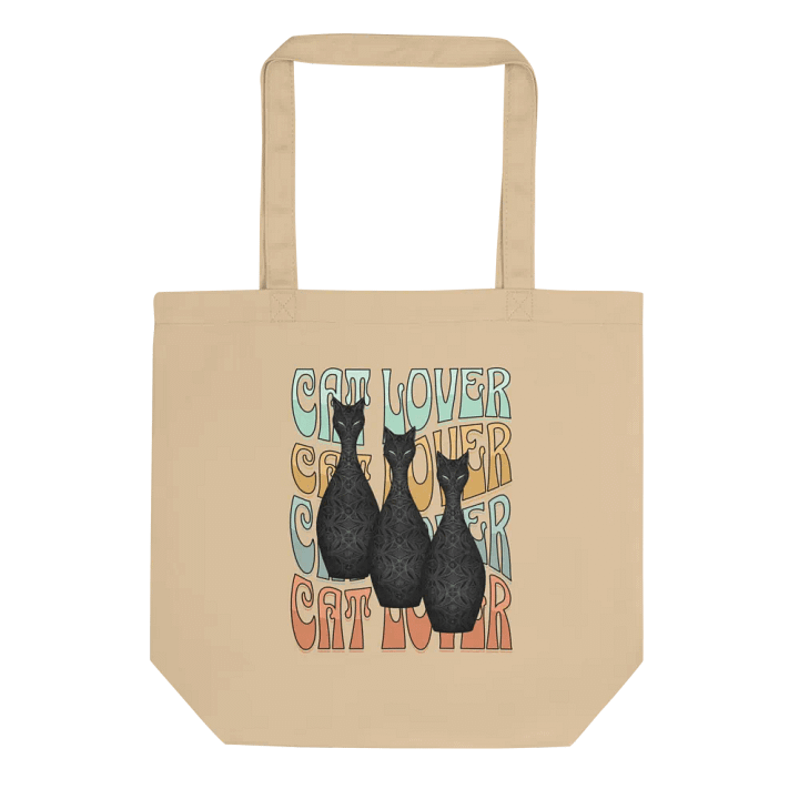 Cat Lover Geometric Tote Bag product image (1)