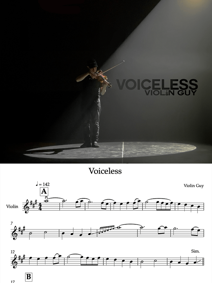 Voiceless - Sheet Music product image (1)