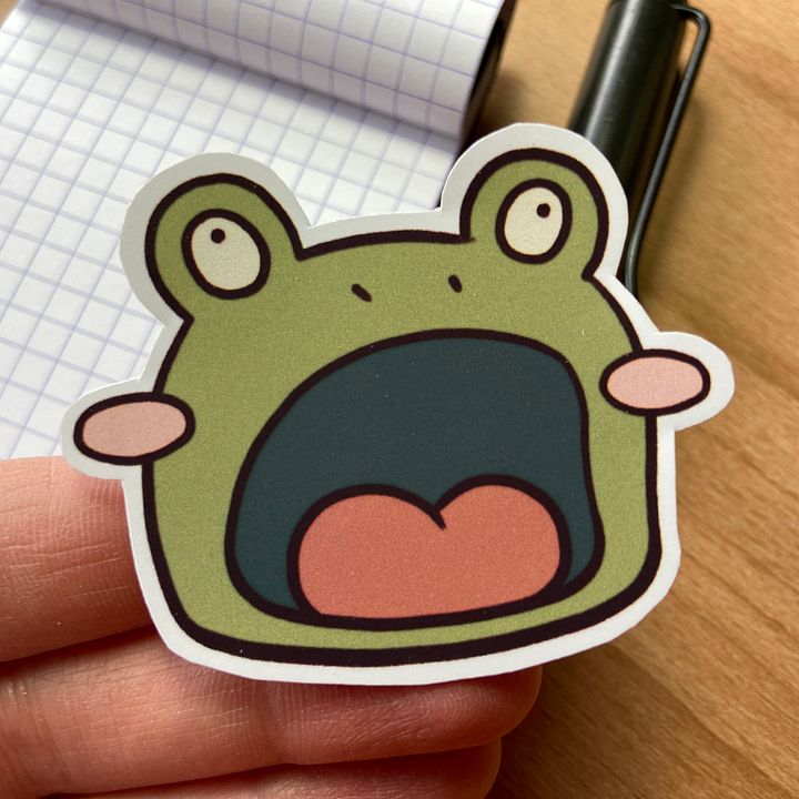 sticker : froggo scream product image (2)