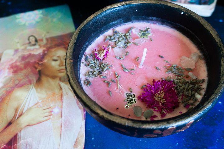 Manifestations Kerze rosa product image (2)