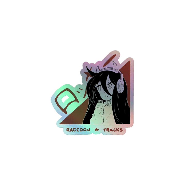 Raccoon Tracks Sticker (Holographic) product image (1)