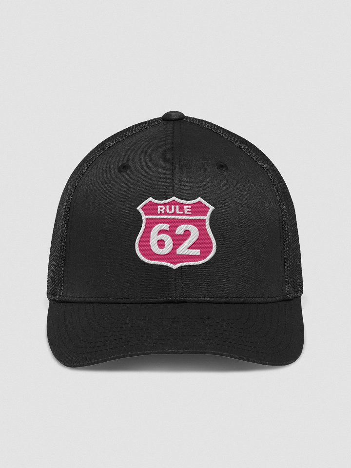Rule 62 Sobriety & Recovery Trucker Hat | Flamingo Color Design product image (1)