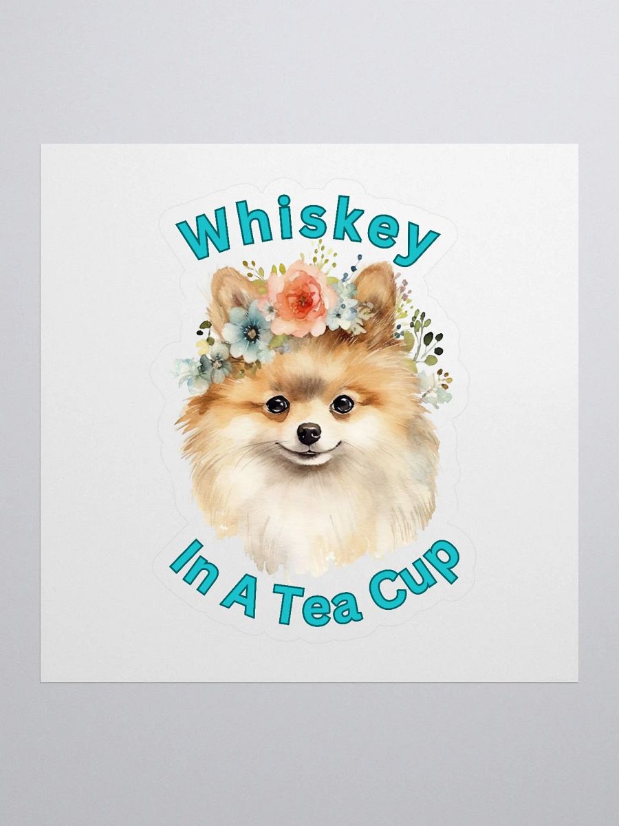 Floral Dog Kiss Cut Stickers product image (1)