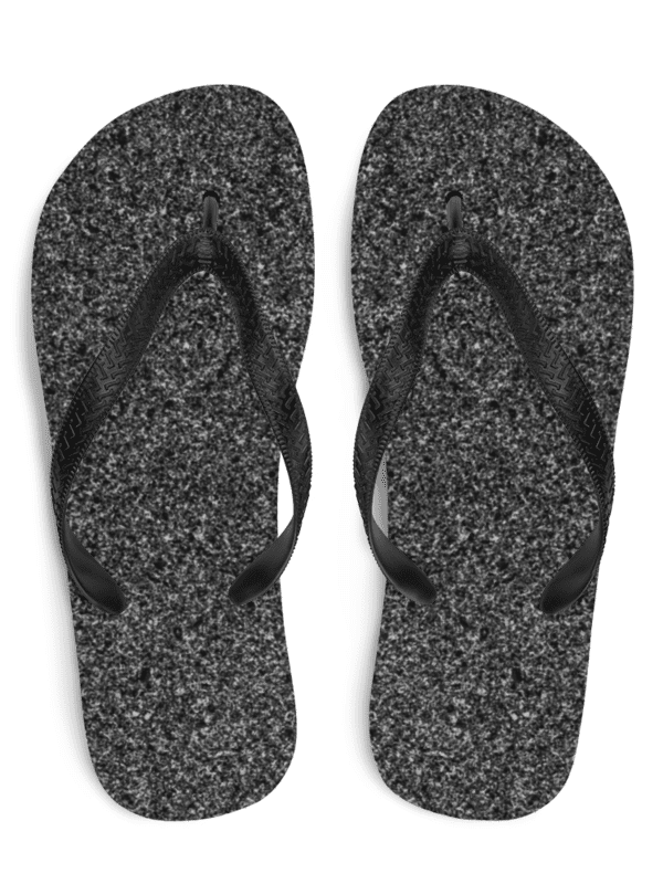 Glittery Black Flip Flops product image (1)