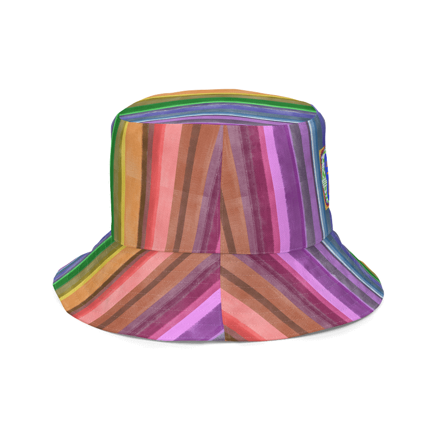 Cool Stripes and Fun Vibes Reversible All-Over Print Bucket Hat product image (6)