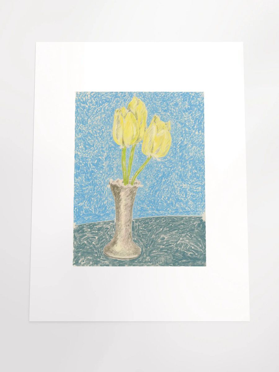 yellow tulips in grandmother's vase print product image (4)
