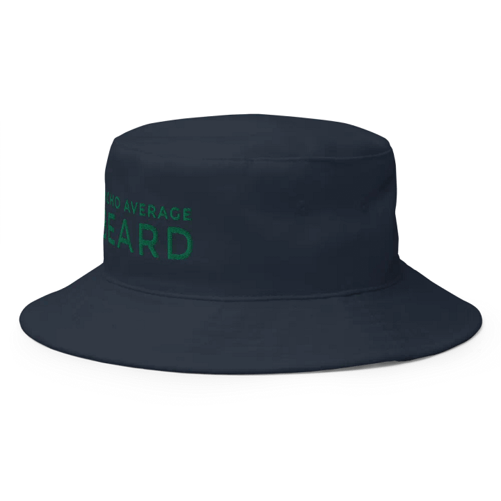 Nacho Average Beard Navy Bucket Hat (Green Embroidery) product image (2)