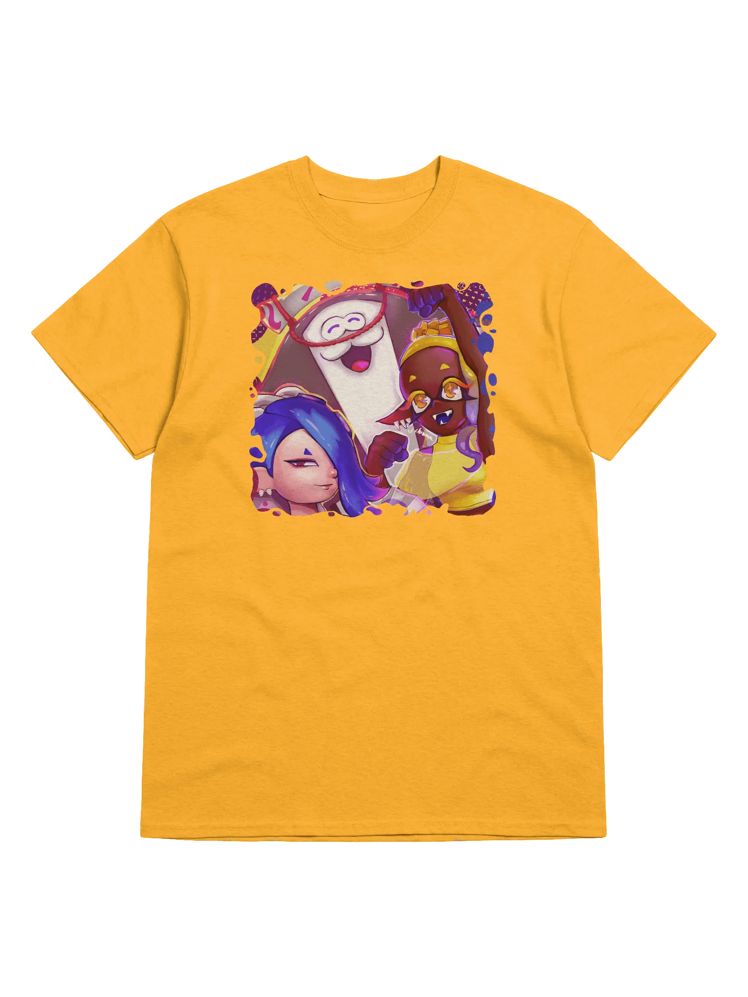 Repping the Splatlands - Colorful Game Fanart - Gildan T-Shirt - Art by CosmicChroma product image (3)