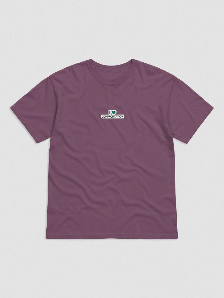I <3 Confrontation embroidered garment-dyed tee (dark green bubble design) product image (6)