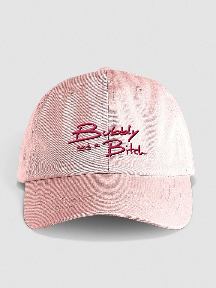 Bubbly and a B*tch shadow design (rose) pastel dad hat product image (9)