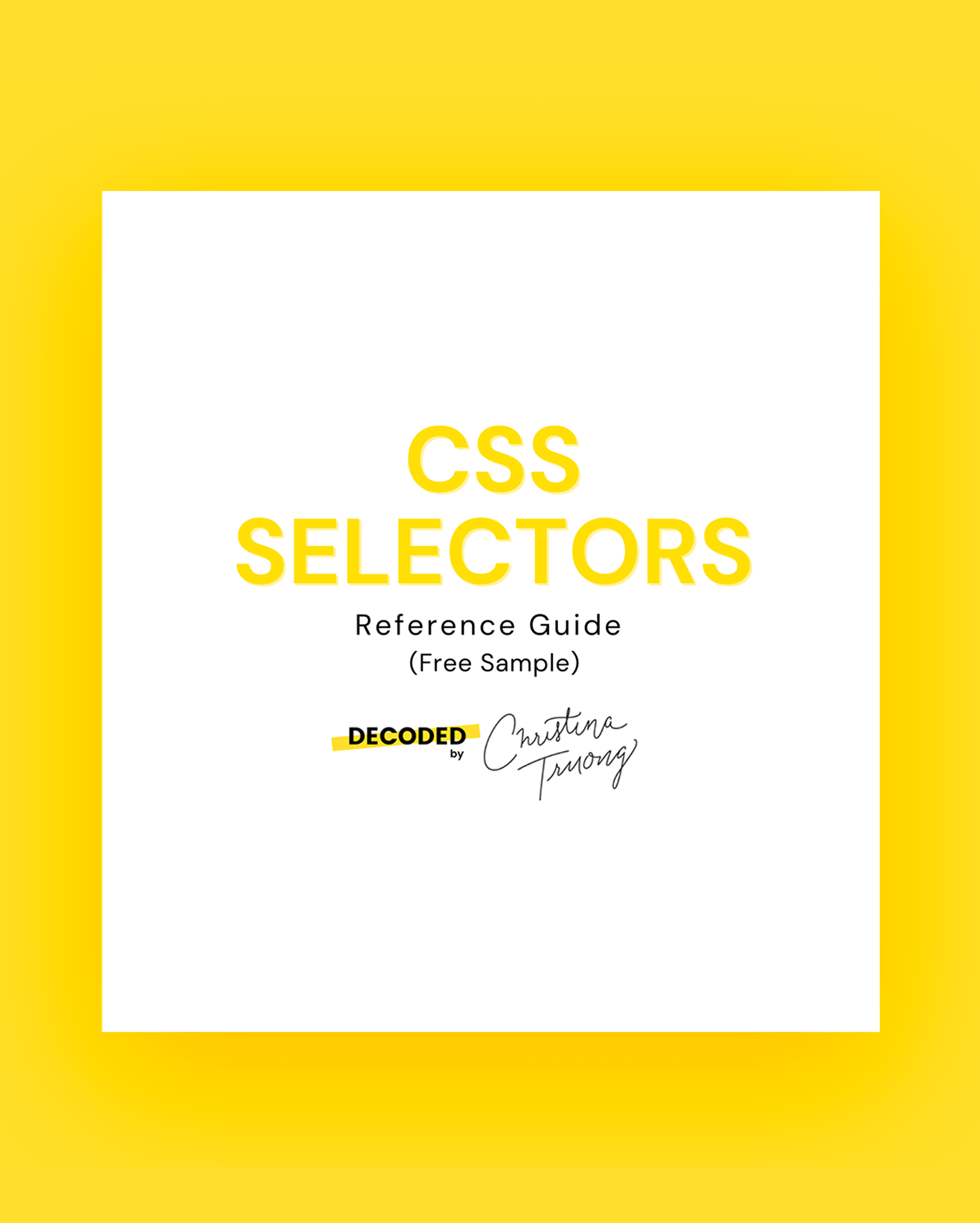 CSS Selectors Reference Guide (PDF) - FREE SAMPLE product image (1)