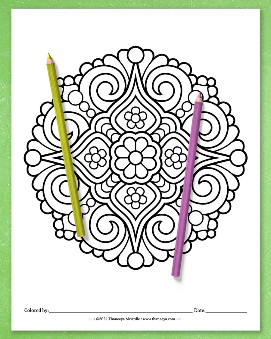Easy Mandala Coloring Pages product image (4)