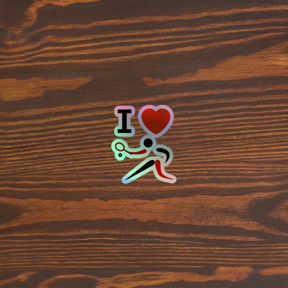I Love Tennis Holographic Sticket product image (5)