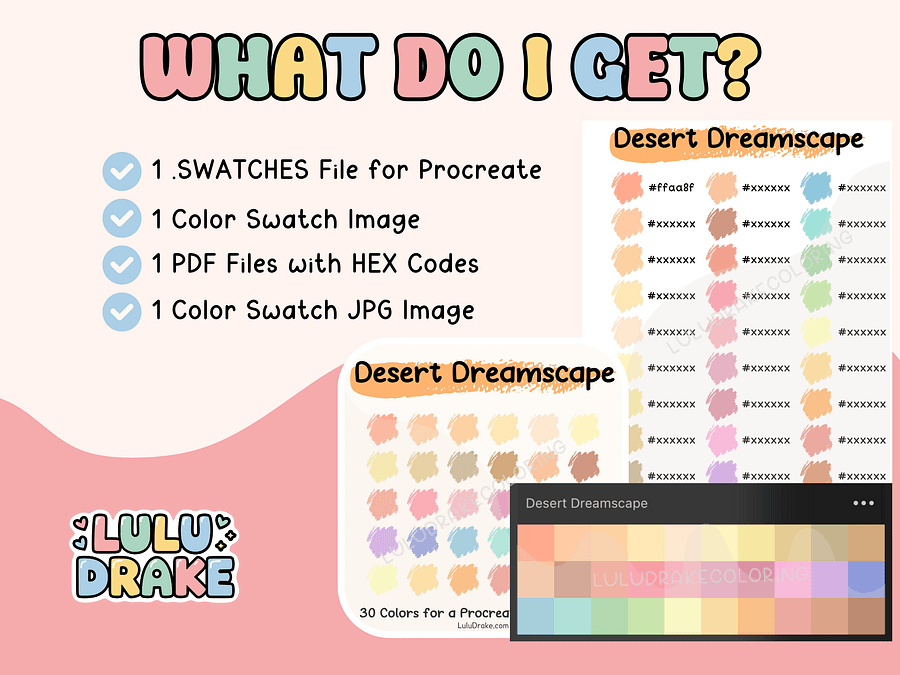 Desert Dreamscape Procreate Color Palette with HEX Codes ★ DIGITAL ★ product image (5)