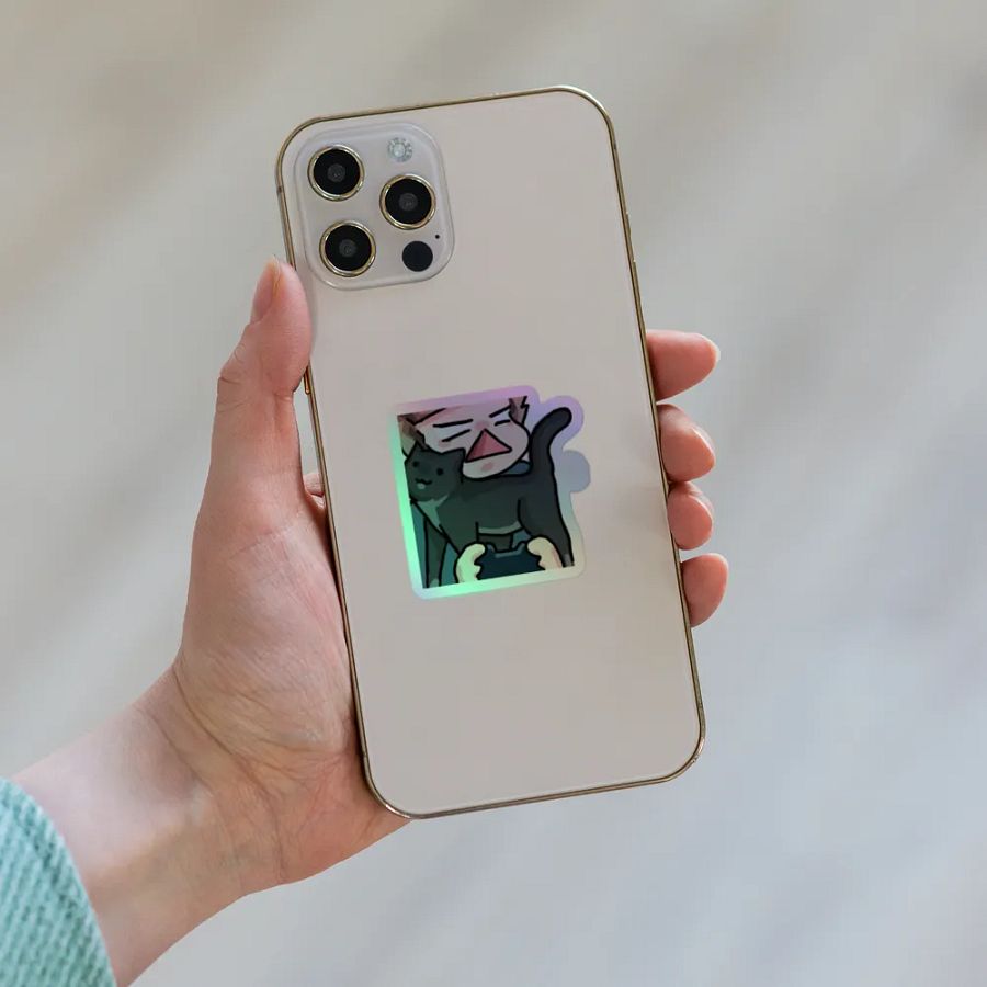 Nellie Distraction Holographic Emote Sticker product image (8)