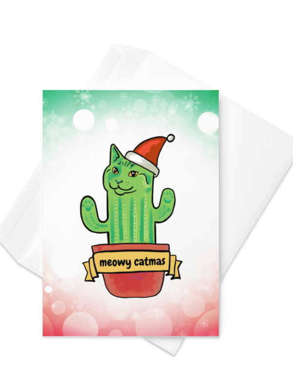 Meowy Catmas Holiday Card product image (1)