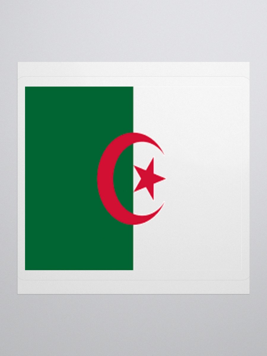Exclusive Algeria Flag Kiss-Cut Stickers - High-Quality Vinyl, Multiple Sizes product image (2)