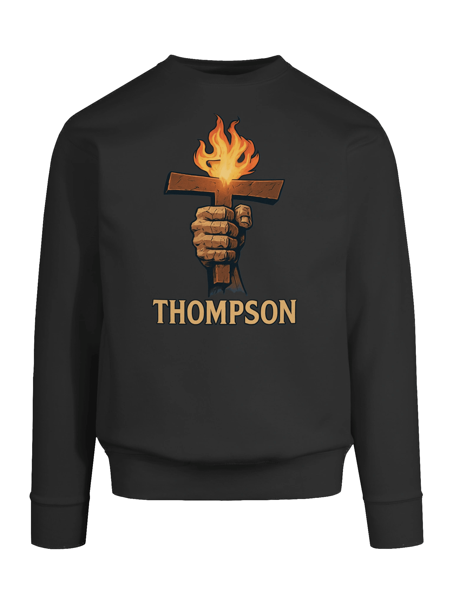 Flame Cross Premium Sweatshirt Thompson Hodočasnik product image (9)