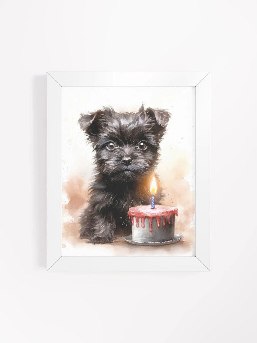 Affenpinscher Puppy With Birthday Cake Wall Art product image (4)