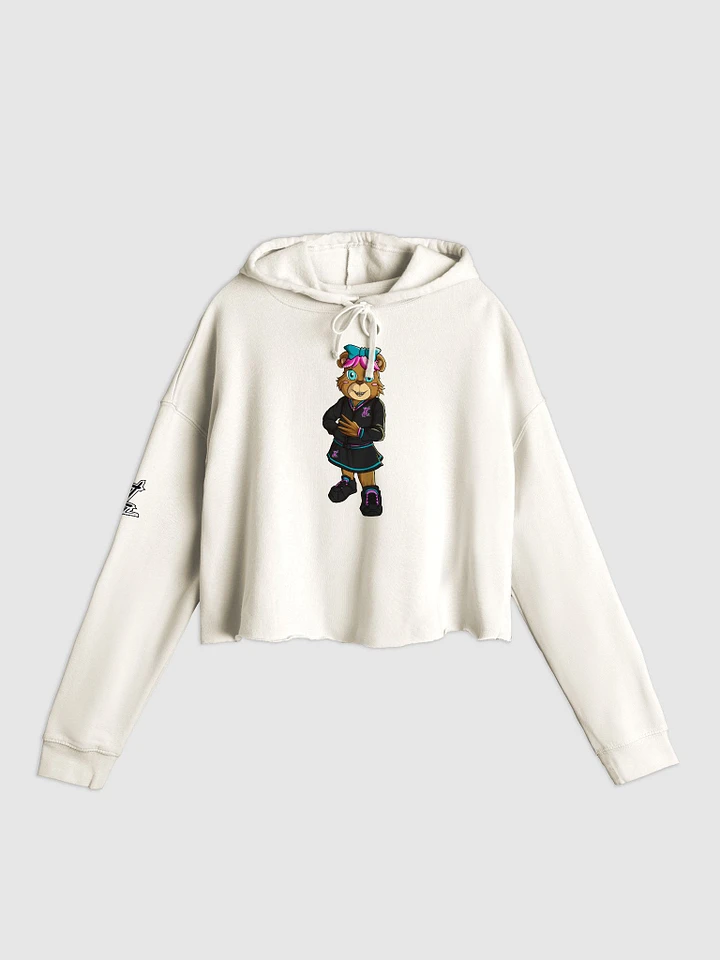 Standing Girl Bear Independent Trading Co. Women’s Lightweight Cropped Hoodie product image (1)