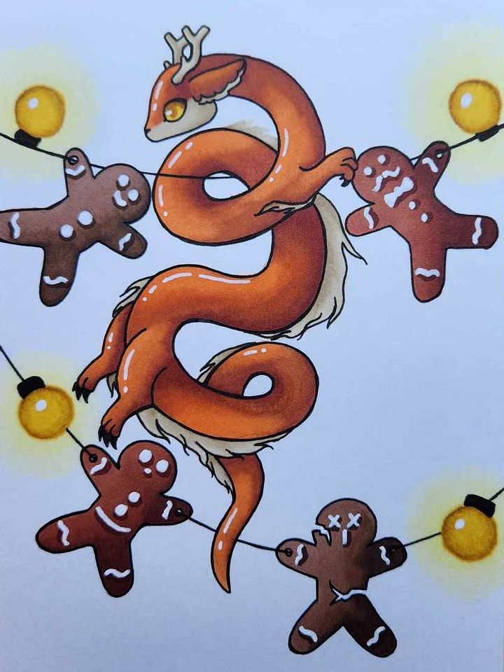 Dessin original Noël Dragon product image (1)