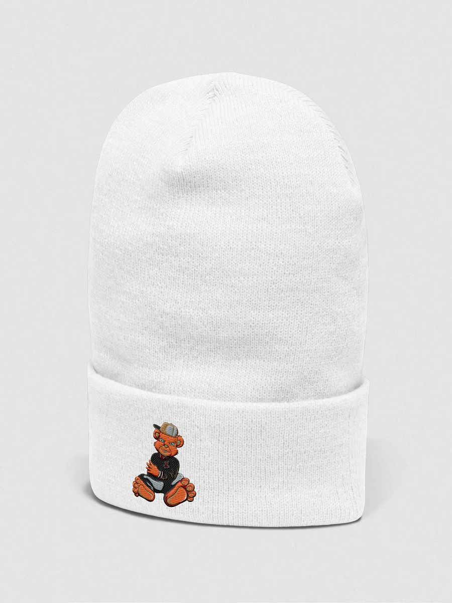 Sitting Bear White Beanie product image (2)
