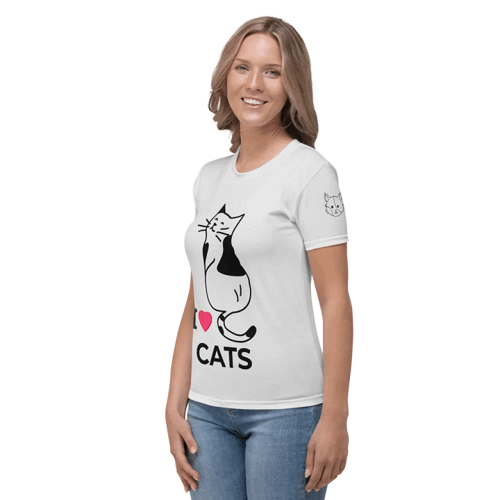 I Love Cats - Women's Crew Neck T-Shirt product image (2)