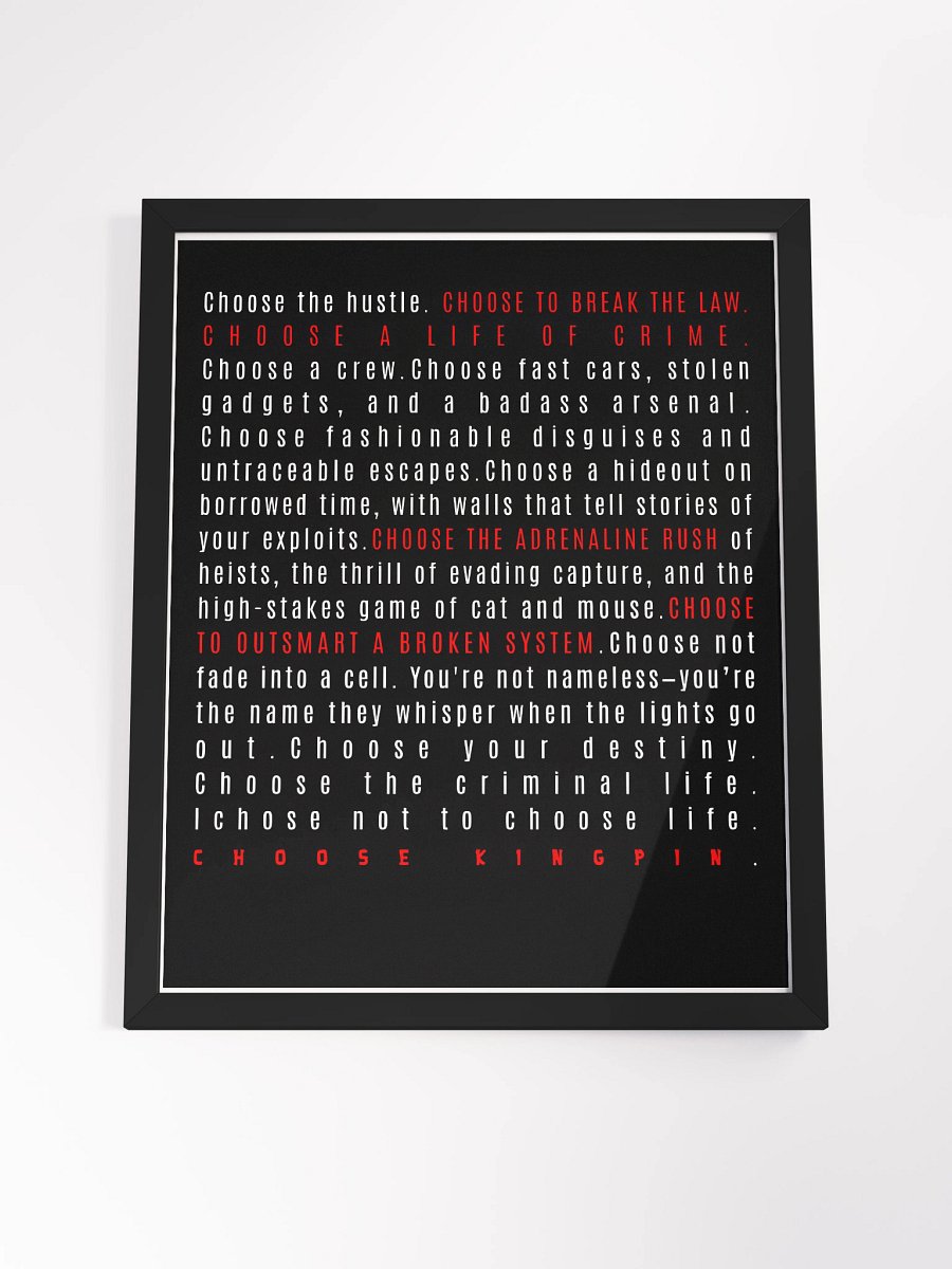 Choose the Hustle wall art product image (4)
