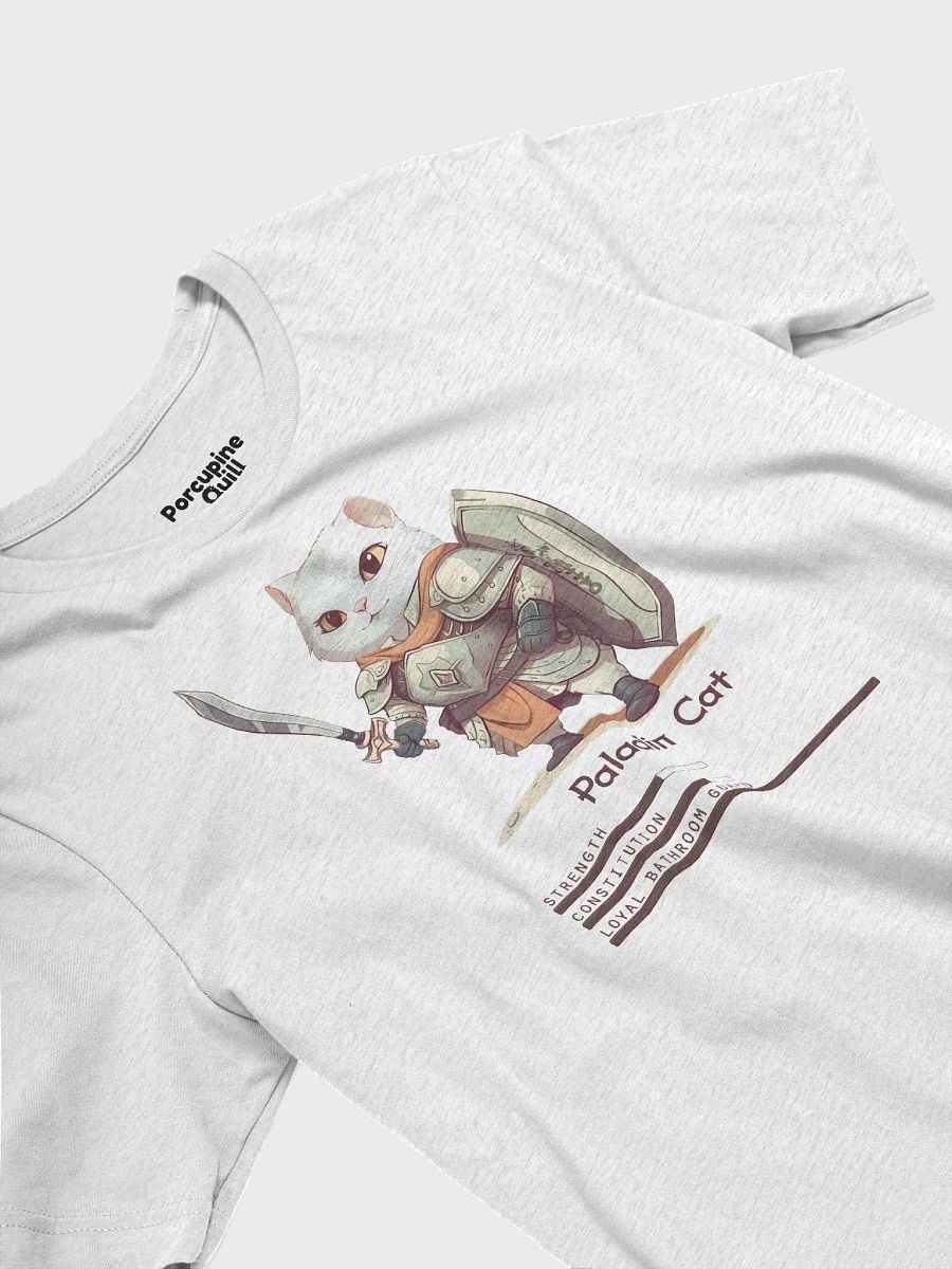 RPG Paladin Cat unisex short sleeve T-shirt for gamers and cat lovers product image (3)
