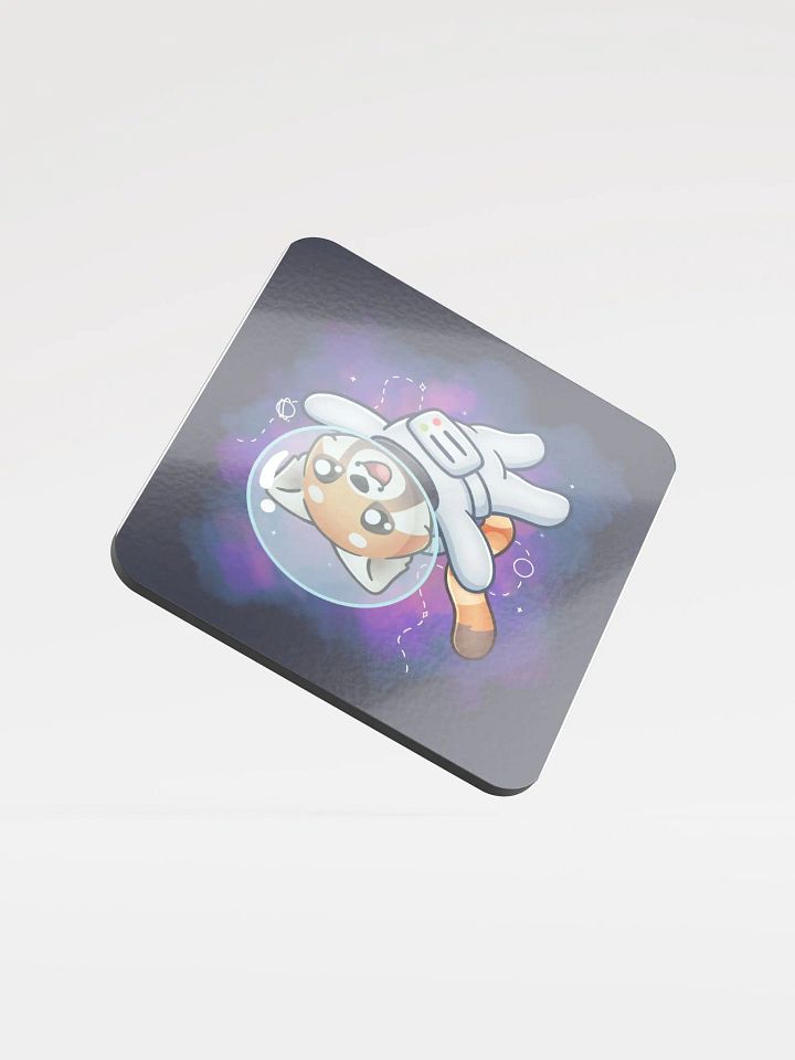 Astronaut red panda coaster product image (1)