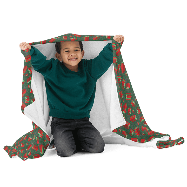 Floating Red Christmas Presents Throw Blanket product image (1)