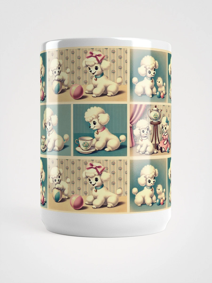 Retro Poodle Puppy Glossy White Mug product image (5)