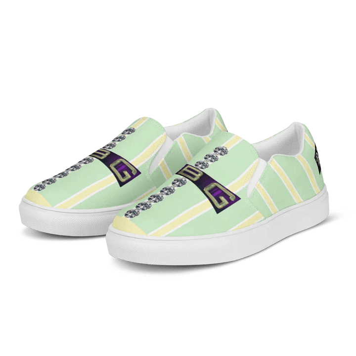 BBG Lime Green & Yellow Diamond Cross Women's Slip On product image (2)