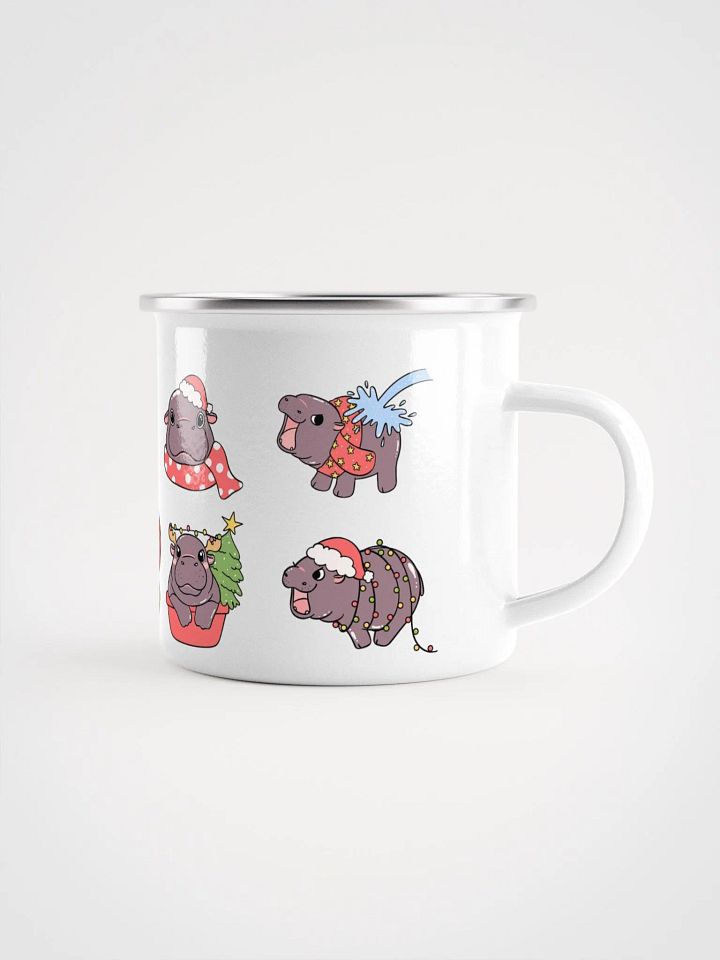 MOODENG'S CHRISTMAS 2 ENAMEL MUG product image (1)