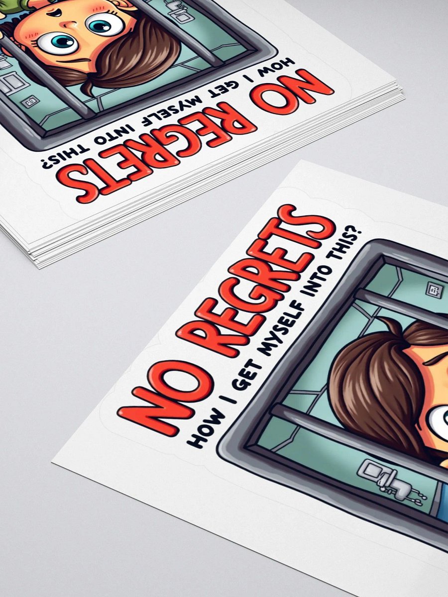 No Regrets Prison Bars Sticker product image (11)