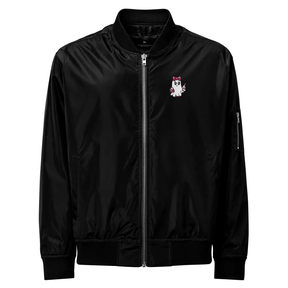 Cute Ghost Embroidered Premium Recycled Bomber Jacket product image (1)