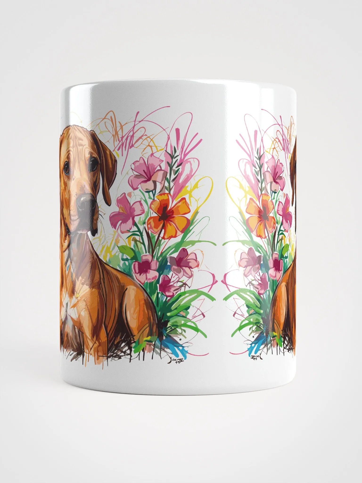 Scribbles Rhodesian Ridgeback 9 , Mug product image (9)