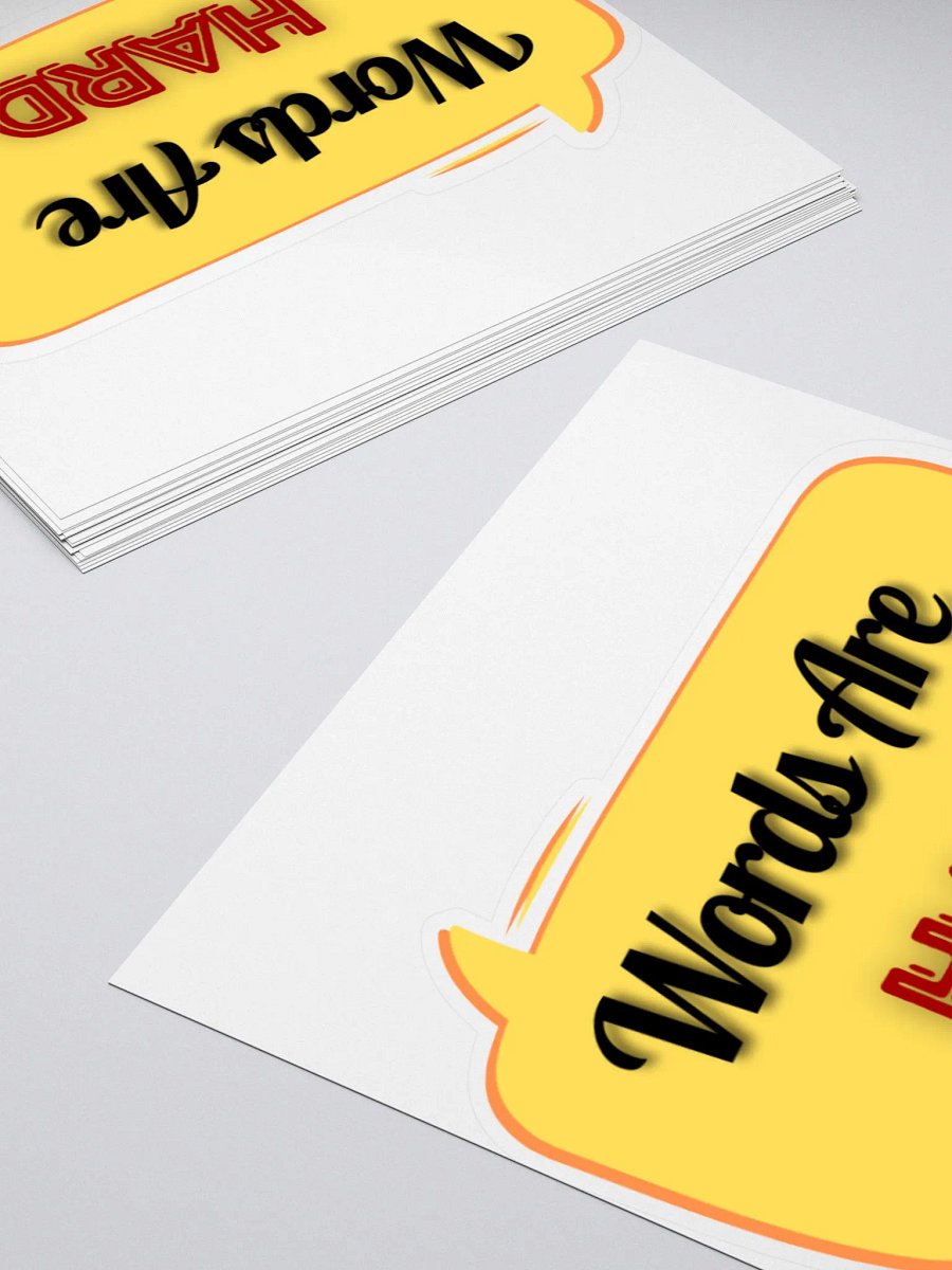 Words Are Hard Sticker product image (4)