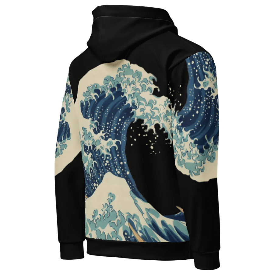Under the Wave off Kanagawa All-Over Print Recycled Unisex Hoodie product image (10)