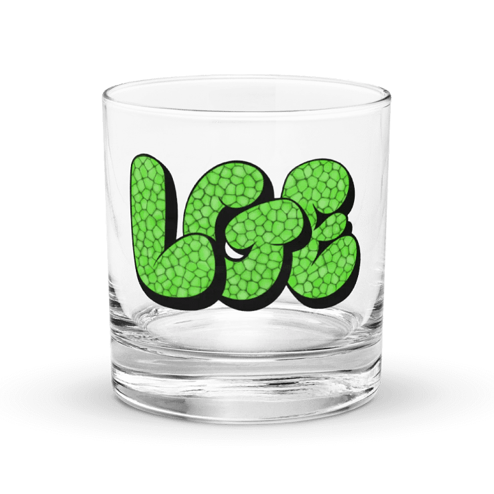 LGE Logo Rock Glass (Green Scale Logo) product image (1)