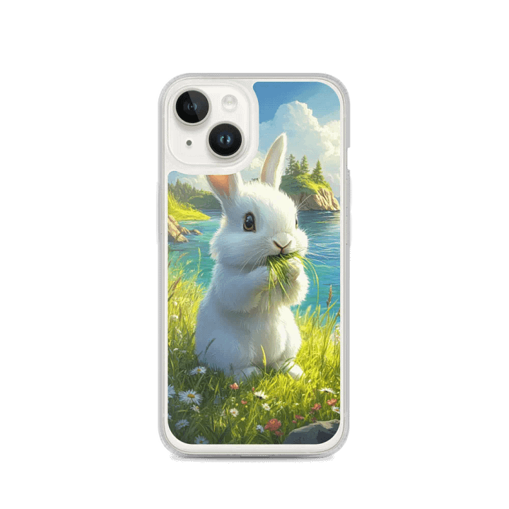 MagSafe® Clear Case for iPhone® – Happy meadow bunny product image (4)