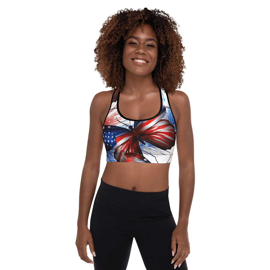 Patriotic Butterfly Sports Bra product image (4)