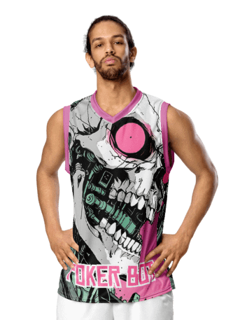 POKER BOT Cyber Skull BB Style Polyester Jersey product image (5)